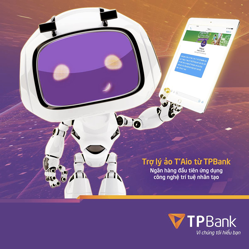 T'Aio - Trợ lý ảo ứng dụng công nghệ trí tuệ nhân tạo AI tại TPbank giúp khách hàng nhanh chóng được giải đáp thắc mắc